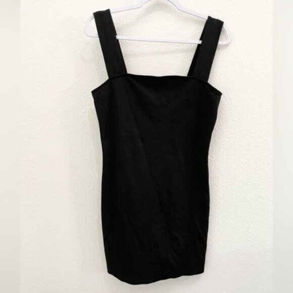 New Urban Outfitters 90’s Square Neck Mini Dress Feminine Y2K Ponte Knit Stretch - Picture 2 of 8